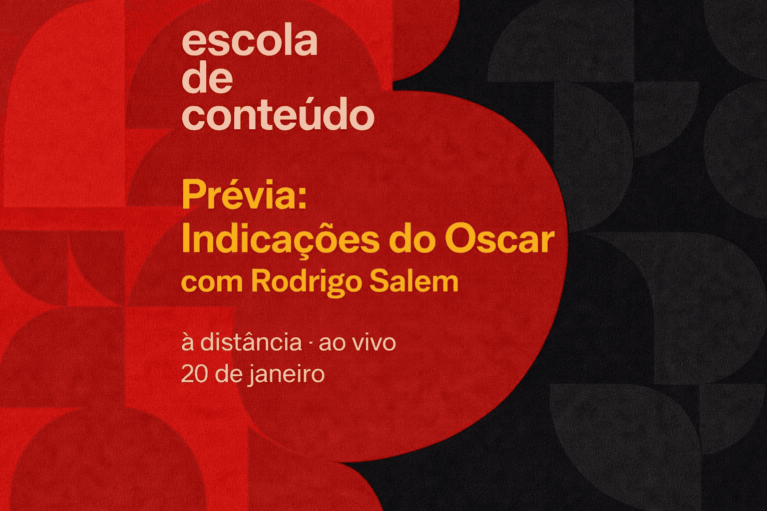  Prévia: Indicações do Oscar ::: Live gratuita com Rodrigo Salem, direto de LA ::: 20/1/26 