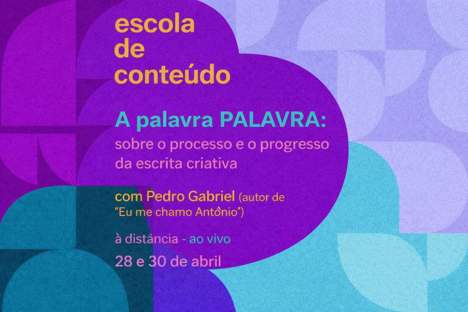 A palavra PALAVRA: sobre o processo e o progresso da escrita criativa